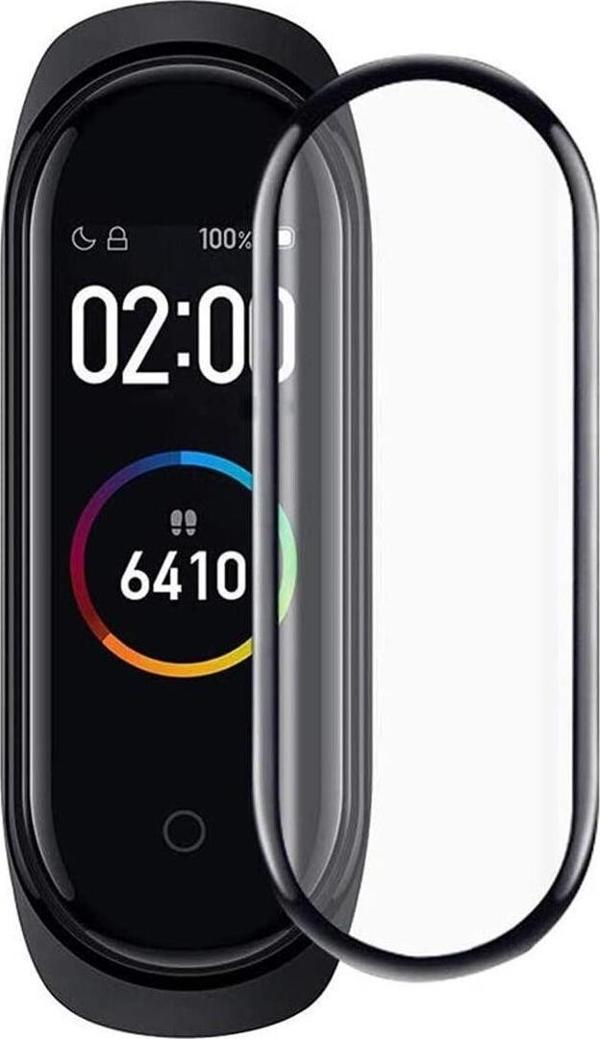 Bufalo Xiaomi Mi Band 5 Ekran Koruyucu 3D Kavisli PMMA Nano Siyah Çerçeve - Image 1