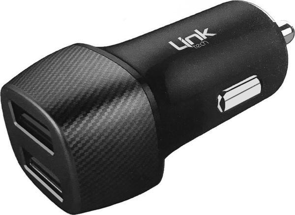 LinkTech C490 Çift Girişli Araç İçi Şarj Aleti Adaptör (Başlık) 2.4A Siyah - Image 1