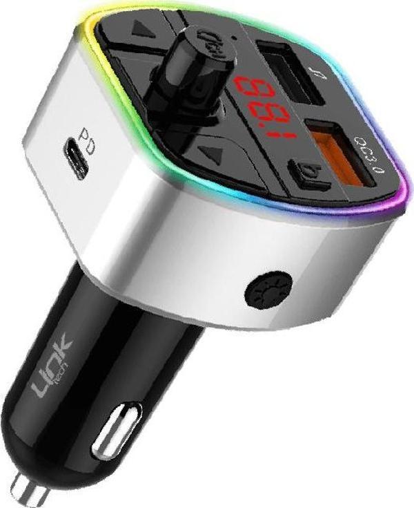 LinkTech GP14 38W PD + QC3.0 Led Ekranlı  FM Transmitter - Image 1