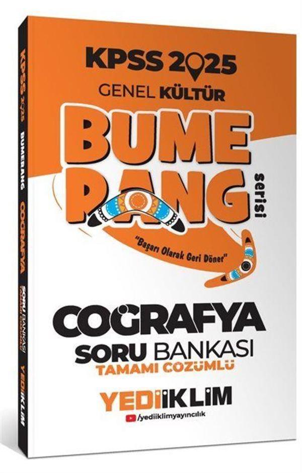 2025 KPSS Genel Kültür Bumerang Coğrafya Tamamı Çözümlü Soru Bankası - Yediiklim Yayınları - Image 1