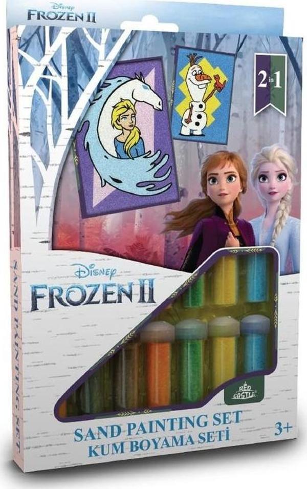 Disney Frozen II Elsa&Olaf Eğitici ve Eğlenceli Kum Boyama Seti-Red Castle DS-33 - Image 1