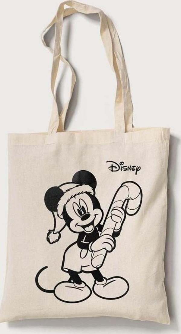 Disney Mickey Çanta Boyama 5 Adet Tek Taraf Baskılı Ham Bez 35x40cm-Red Castle BOYA-03 - Image 1