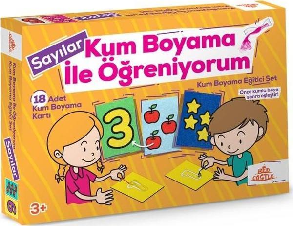 Eğitici ve Eğlenceli Kum Boyama Seti ile Sayıları Öğreniyorum-Red Castle RCSET-TUP-02-TR - Image 1