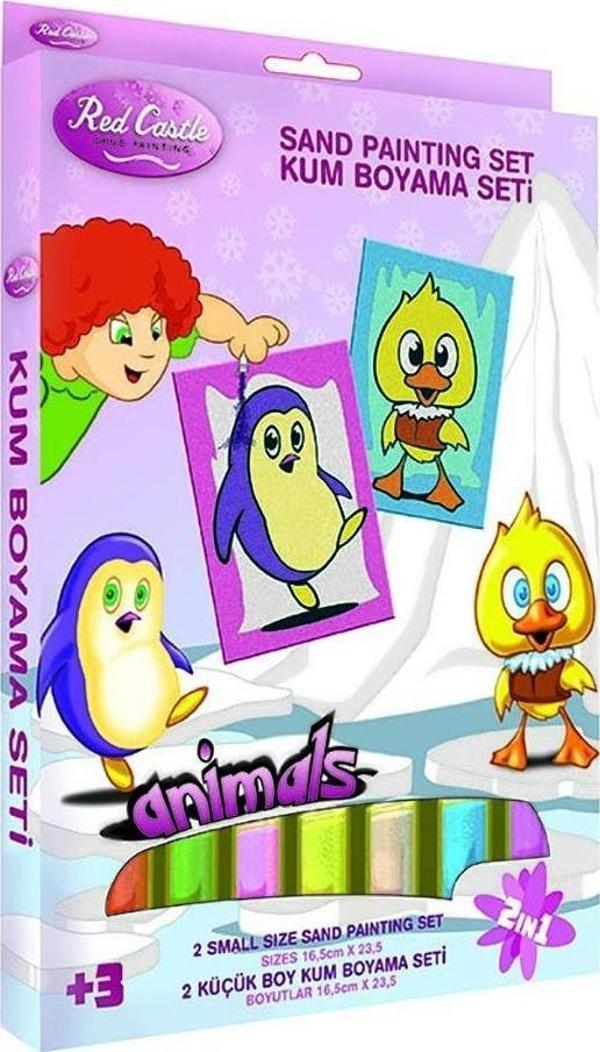 Eğitici ve Eğlenceli Kum Boyama Seti-Red Castle Penguen & Ördeki DS-205 - Image 1