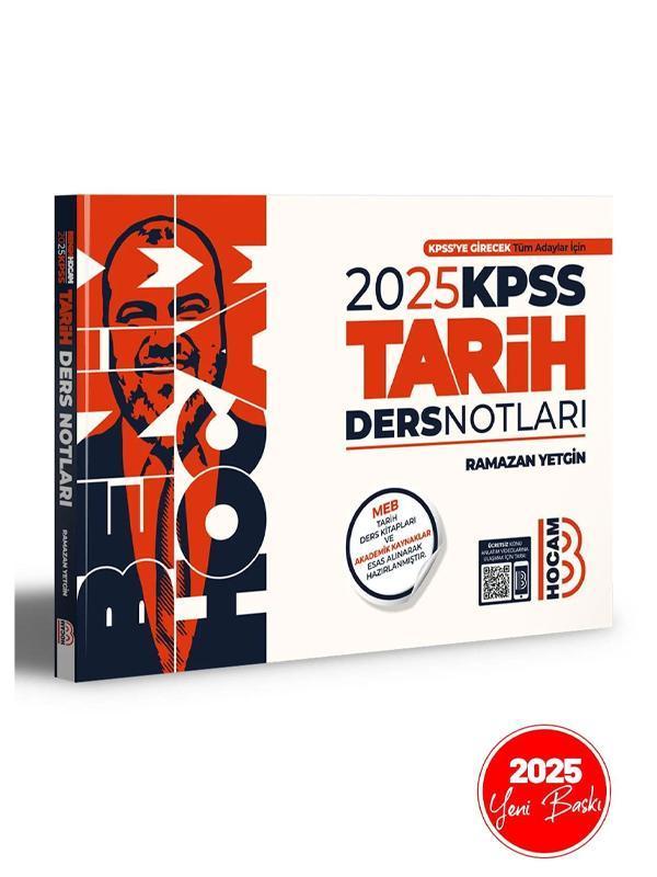 Benim Hocam Yayınları 2025 KPSS Genel Kültür Tarih Video Ders Notları - Benim Hocam Yayınları - Image 1
