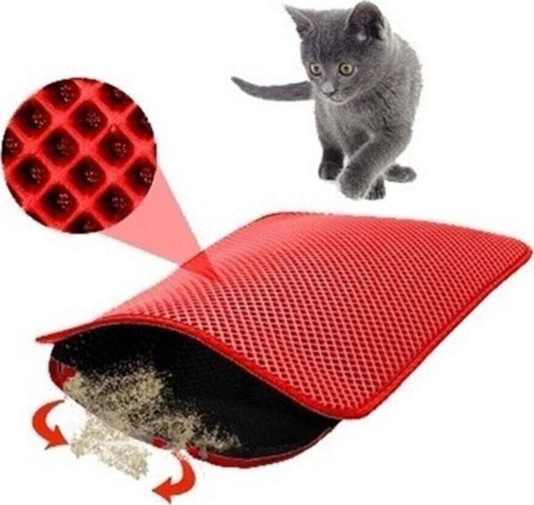 Elekli Kedi Tuvaleti Paspası Kırmızı - Image 1