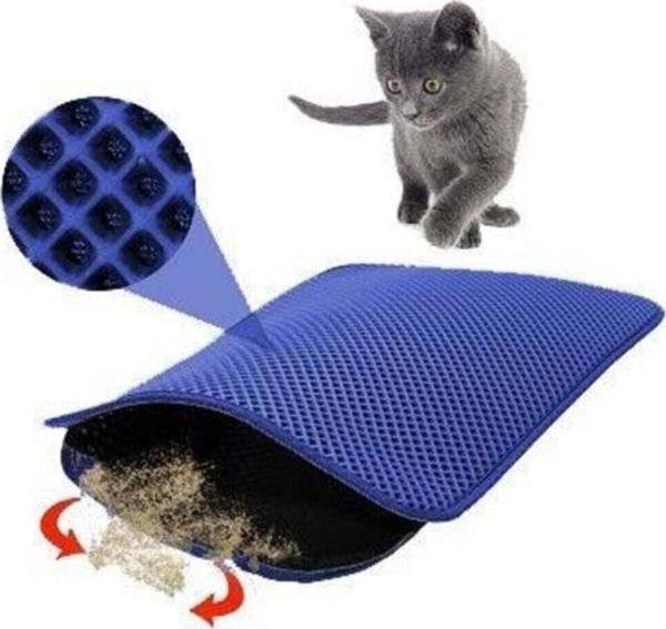 Elekli Kedi Tuvaleti Paspası Mavi - Image 1