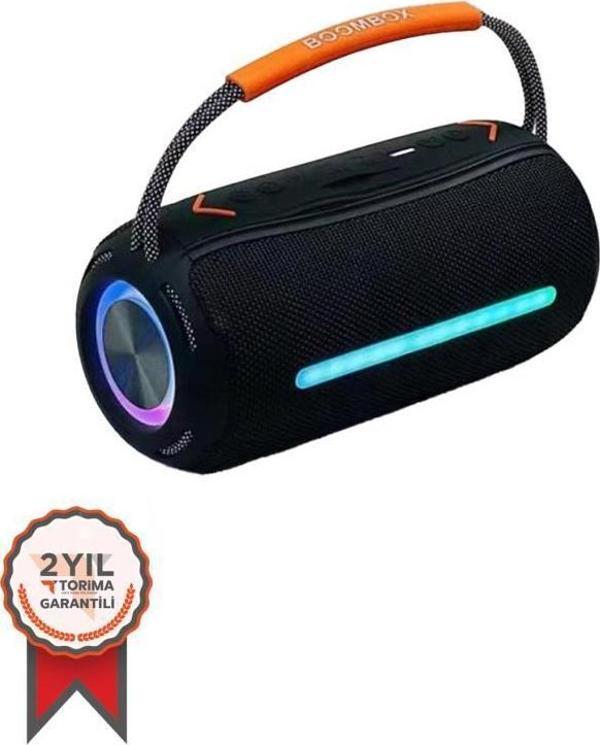 Torima Booms Box 360 Taşınabilir RGB Ledli Bluetooth Hoparlör Usb-Tf Siyah - Image 1