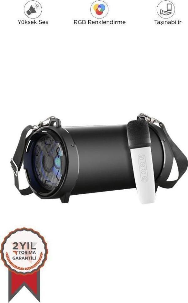 Torima KTS-1815 Karaoke Mikrofonlu Bluetooth Hoparlör Siyah  - Image 1
