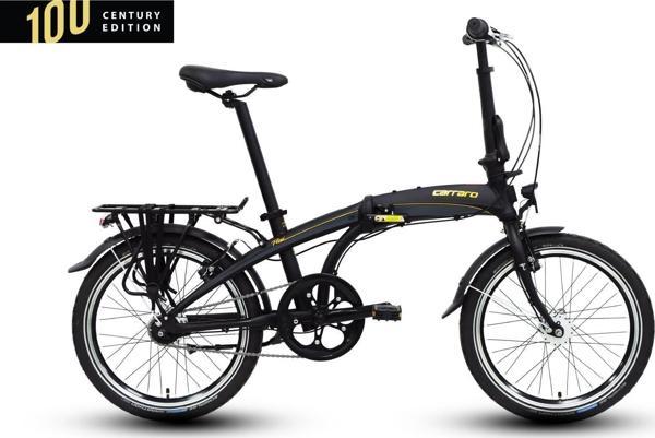 Carraro Flexi CE V Fren 20"Jant 7 Vites 32 Kadro Katlanır Bisiklet Mat Siyah Antrasit Altın - Image 1