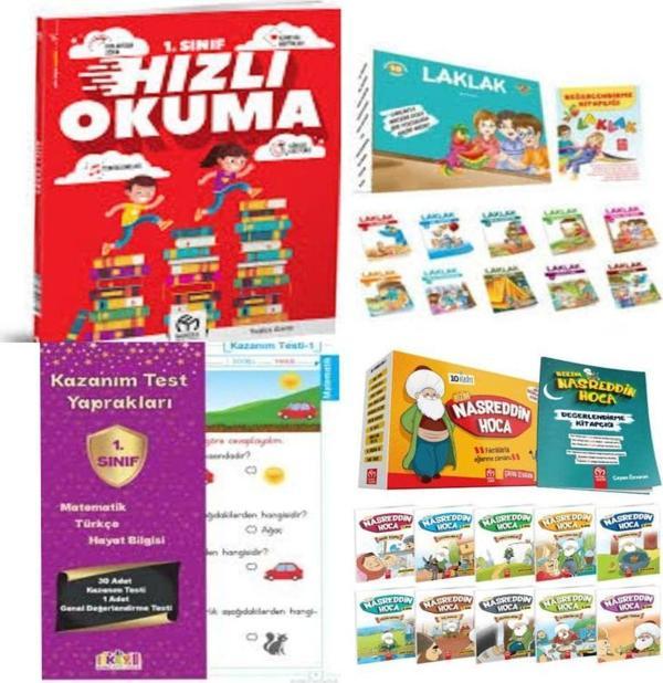 Laklak Hikaye Serisi+ Bizim Nasreddin Hoca Ve 1. Sınıf Hızlı Okuma +Kazanım Yaprak Test - Model Eğitim Yayınları - Image 1