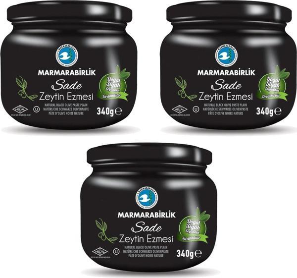 Marmarabirlik Zeytin Ezmesi 340 gr Sade x 3 Adet - Image 1