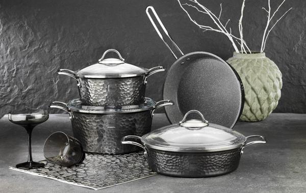 Brioni Copperfield 7 Parça Tencere Seti - Platin - Image 1