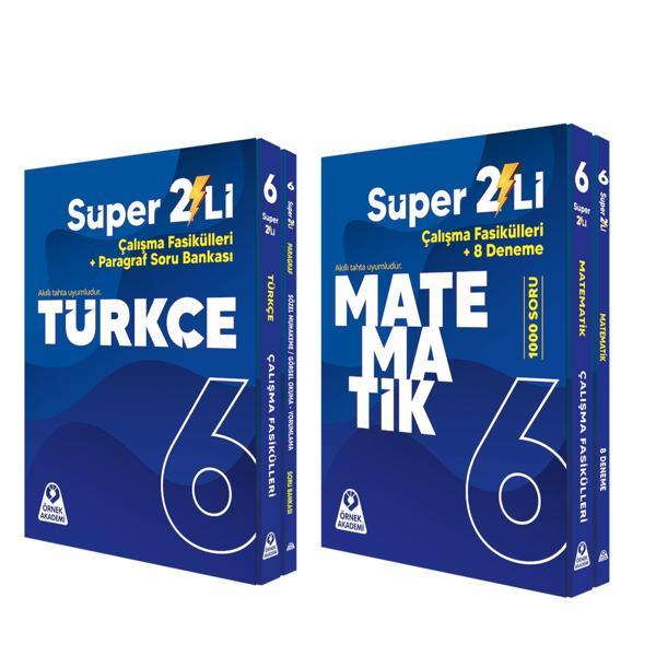 Örnek Akademi 6.Sınıf Süper İkili Türkçe ve Matematik Seti 2 Kitap - Örnek Akademi - Image 1