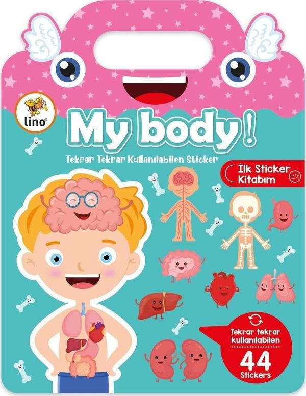 Lino Tekrar Tekrar Kullanılabilen İlk Sticker Kitabım My Body Ls-500 - Image 1