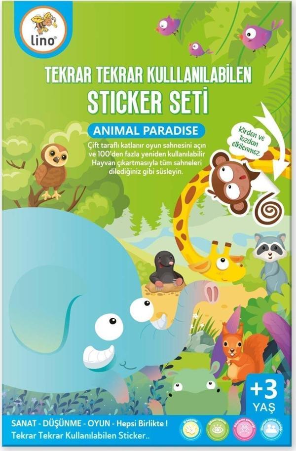 Lino Tekrar Tekrar Kullanılabilen Sticker Seti Animal Ls-401 - Image 1