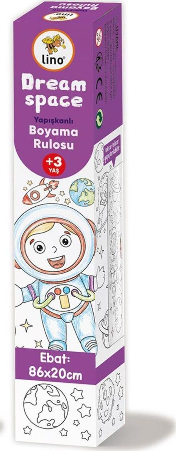 Lino Yapışkanlı Boyama Rulosu Dream Space 86X20 Cm Ls-102 - Image 1