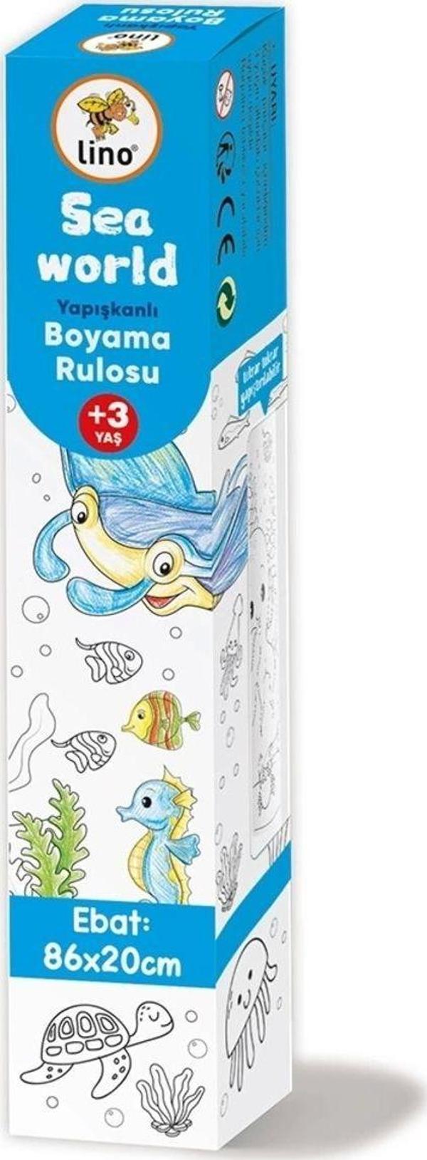 Lino Yapışkanlı Boyama Rulosu Sea World 86X20 Cm Ls-100 - Image 1