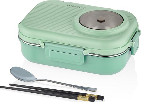 Vagon Çelik Beslenme Kutusu Lunch Box Paslanmaz bl70100 (Karışık Renk 1 Adet) - Image 1