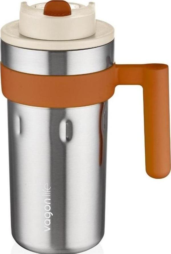 Vagon Çelik Termos Matara (Suluk) 600 Ml Vgn2009 (Karışık Renk 1 Adet) - Image 1