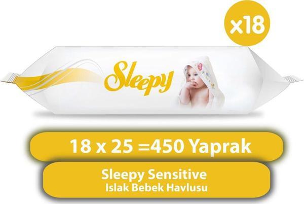 Sleepy Sensitive Islak Bebek Havlusu 18x25 (450 Yaprak) - Image 1