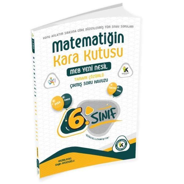 6.Sınıf Matematiğin Kara Kutusu Tamamı Çözümlü Çıkmış Soru Bankası - Karakutu Yayınları - Image 1