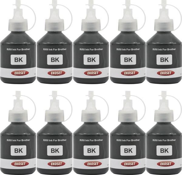 Ekoset Brother MFC T800w T810w T910w uyumlu Siyah Mürekkep 100ml 10 adet - Image 1