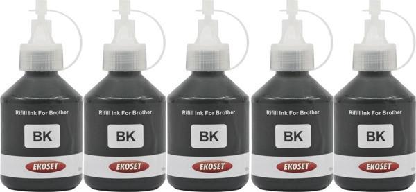 Ekoset Brother MFC T800w T810w T910w uyumlu Siyah Mürekkep 100ml 5 adet - Image 1