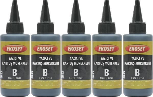 Ekoset Epson L3050 L3060 L3070 Siyah Muadil Mürekkep 5'li set 100ml  - Image 1
