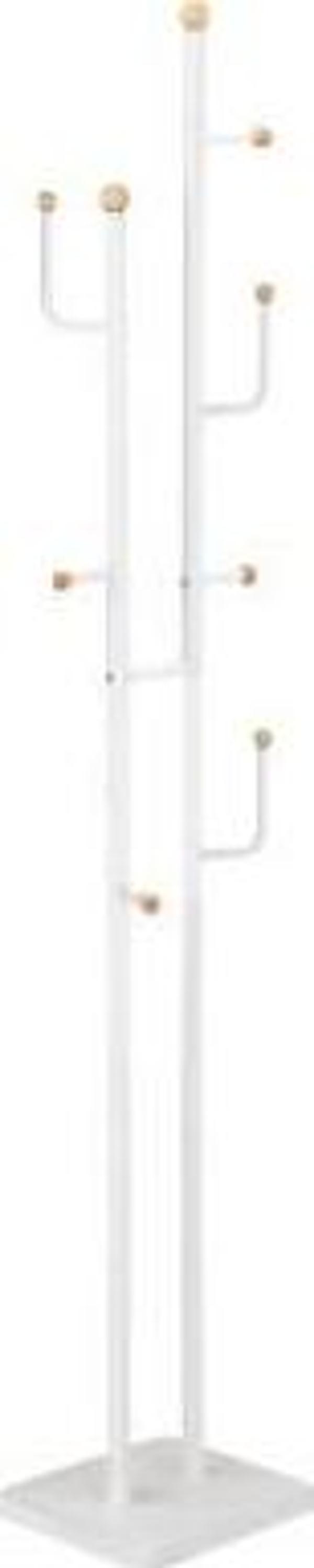 Handy Mate Vitale Metal Ahşap Askılık-Beyaz 35x172x25 cm - Image 1