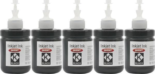 Ekoset Epson L605 L655 L1455 Siyah Muadil Mürekkep 140ml 5'li set - Image 1