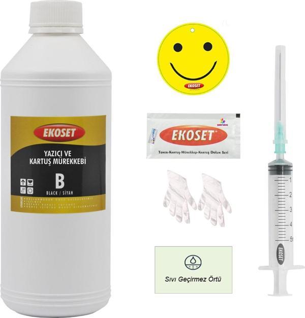 Ekoset Epson L605 L655 L1455 uyumlu Siyah Muadil Mürekkep 1 Litre - Image 1