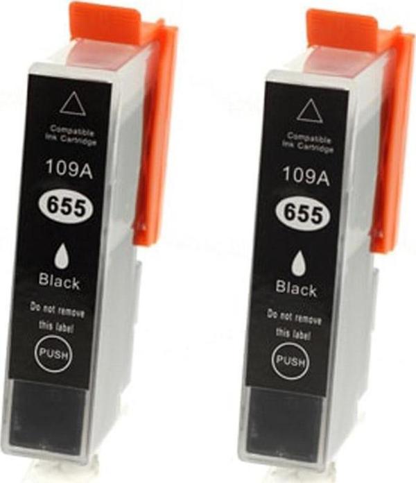 Ekoset hp 655 uyumlu Siyah Muadil Kartuş 2li Paket Deskjet 3525/4615/4625/5525/6520/6525 - Image 1