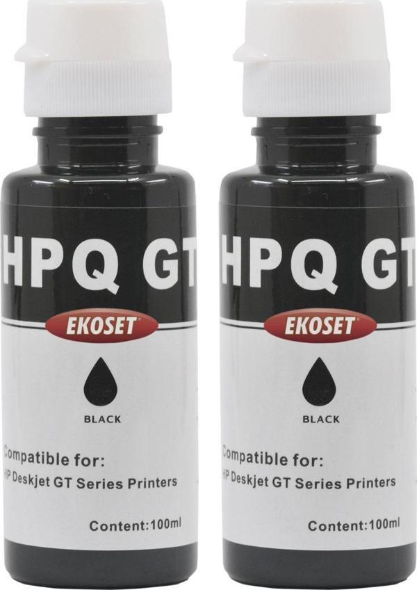 Ekoset hp Smart Tank 615 uyumlu Siyah mürekkep 100ml 2'li set - Image 1