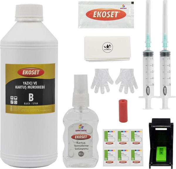Ekoset hp uyumlu Siyah Kartuş Dolum seti 1 Litre - Image 1