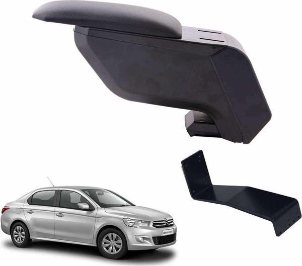 3 Tıkla Citroen C-Elysee 2016 Delmesiz Çelik Ayaklı Siyah Kolçak Kol Dayama - Image 1