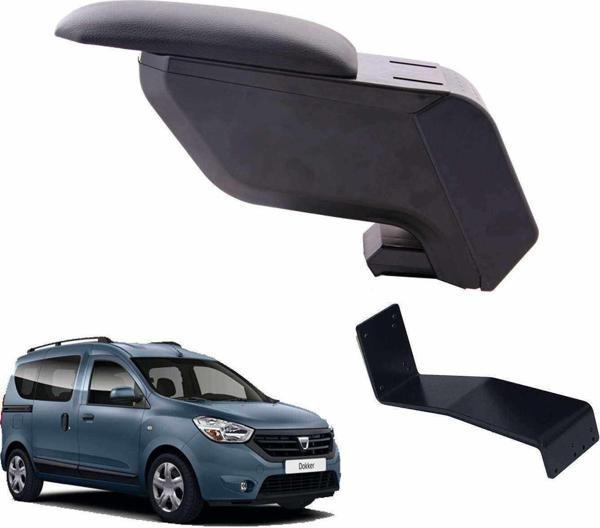 3 Tıkla Dacia Dokker 2012 Delmesiz Çelik Ayaklı Siyah Kolçak Kol Dayama - Image 1