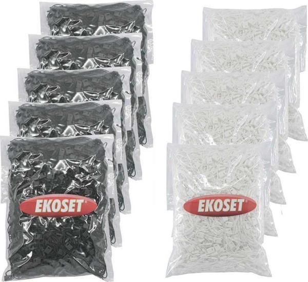 Kilitli Etiket İpi Siyah ve Beyaz 10'lu Paket - Image 1