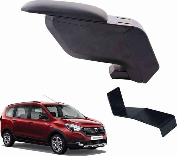 3 Tıkla Dacia Lodgy Stepway 2014 Delmesiz Çelik Ayaklı Siyah Kolçak Kol Dayama - Image 1