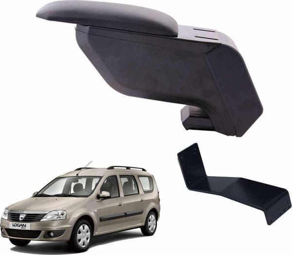 3 Tıkla Dacia Logan MCV 2007 Delmesiz Çelik Ayaklı Siyah Kolçak Kol Dayama - Image 1