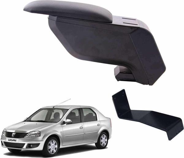 3 Tıkla Dacia Logan Sedan 2009 Delmesiz Çelik Ayaklı Siyah Kolçak Kol Dayama - Image 1