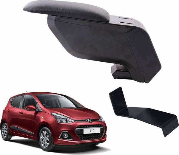 3 Tıkla Hyundai i10 2020 Delmesiz Çelik Ayaklı Siyah Kolçak Kol Dayama - Image 1