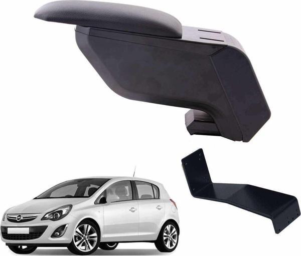 3 Tıkla Opel Corsa D 2013 Delmesiz Çelik Ayaklı Siyah Kolçak Kol Dayama - Image 1