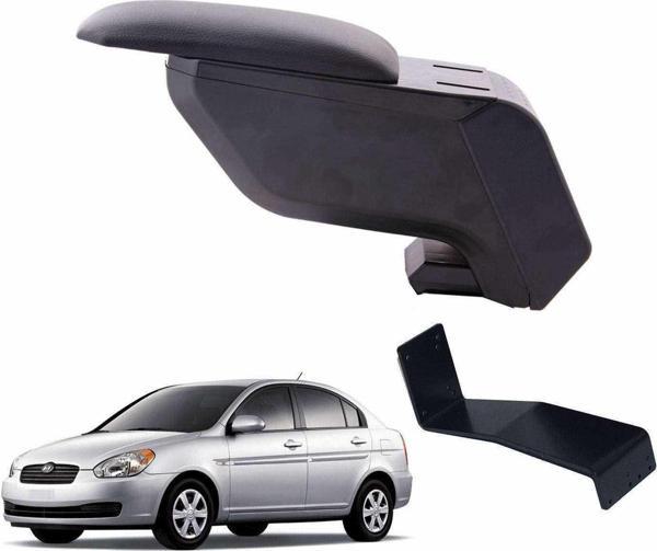 3 Tıkla Hyundai Accent Era 2009 Delmesiz Çelik Ayaklı Siyah Kolçak Kol Dayama - Image 1