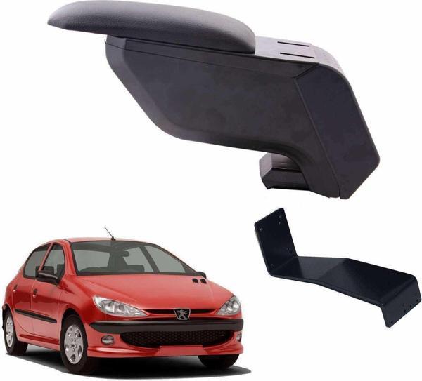 3 Tıkla Peugeot 206 2013 Delmesiz Çelik Ayaklı Siyah Kolçak Kol Dayama - Image 1