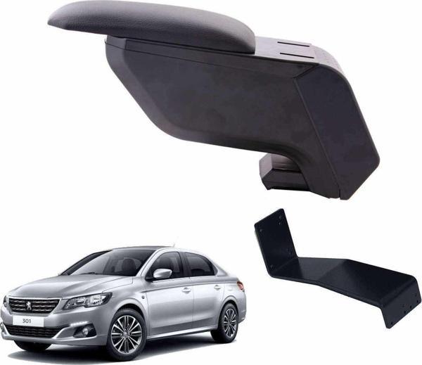 3 Tıkla Peugeot 301 2015 Delmesiz Çelik Ayaklı Siyah Kolçak Kol Dayama - Image 1