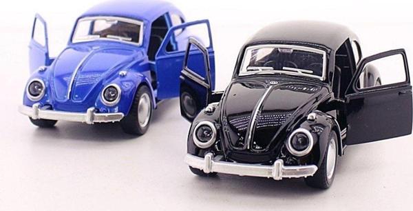 Adm Store 2 Adet Çek-bırak Metal Vosvos Araba Dıe Cast Büyük Boy 12cm Siyah-lacivert - Image 1