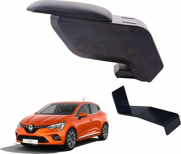 3 Tıkla Renault Clio 5 2021 Delmesiz Çelik Ayaklı Siyah Kolçak Kol Dayama - Image 1