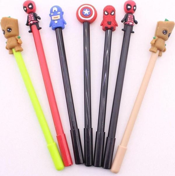 Adm Store 7 Adet Marvel Karakterleri Temalı Tükenmez Kalem Siyah Mürekkep - Image 1