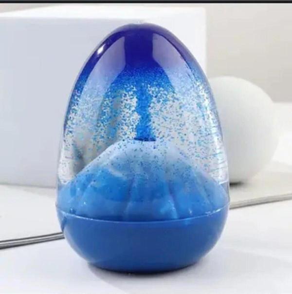 Adm Store Dekoratif Şık Tasarımlı Mavi Kum Saati Volkan Patlaması Mavi Kum Saati Ev Ofis Masa Üstü Hediyelik - Image 1